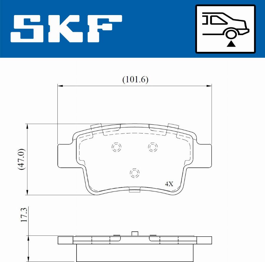 SKF VKBP 90671 - Тормозные колодки, дисковые, комплект www.autospares.lv