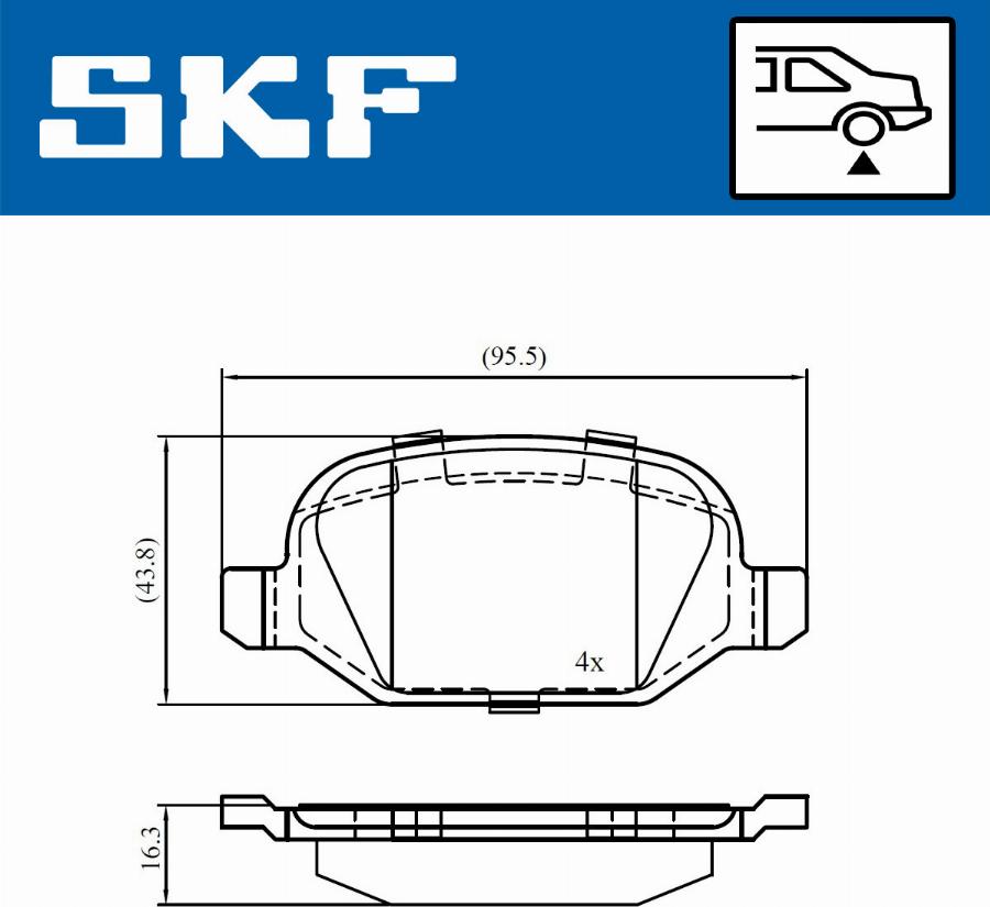 SKF VKBP 90673 - Bremžu uzliku kompl., Disku bremzes autospares.lv