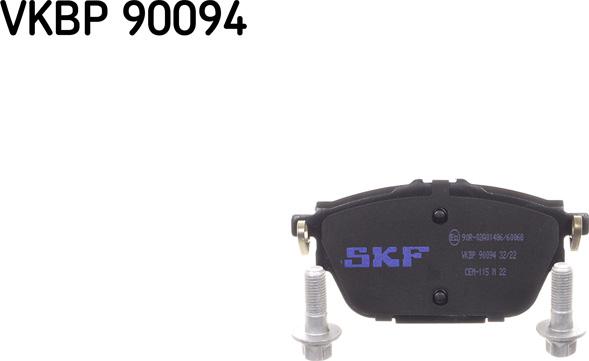 SKF VKBP 90094 - Bremžu uzliku kompl., Disku bremzes www.autospares.lv