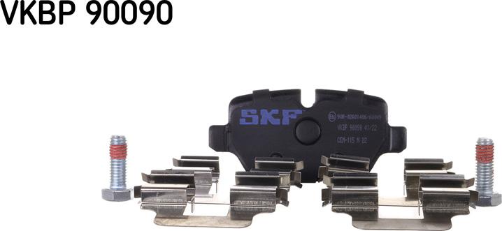 SKF VKBP 90090 - Brake Pad Set, disc brake www.autospares.lv