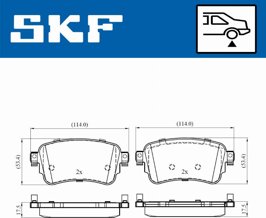 SKF VKBP 90059 - Bremžu uzliku kompl., Disku bremzes www.autospares.lv