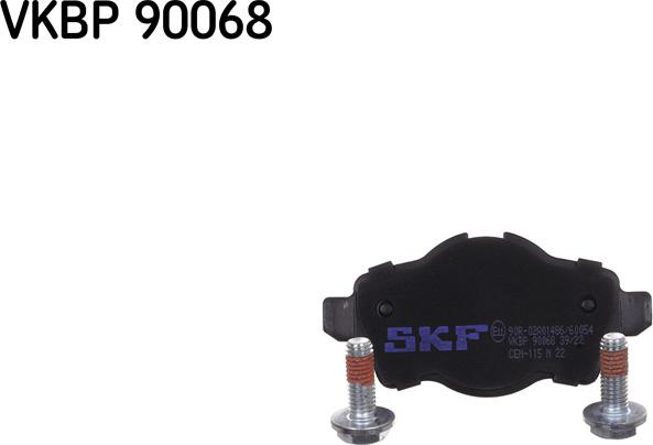 SKF VKBP 90068 - Bremžu uzliku kompl., Disku bremzes www.autospares.lv