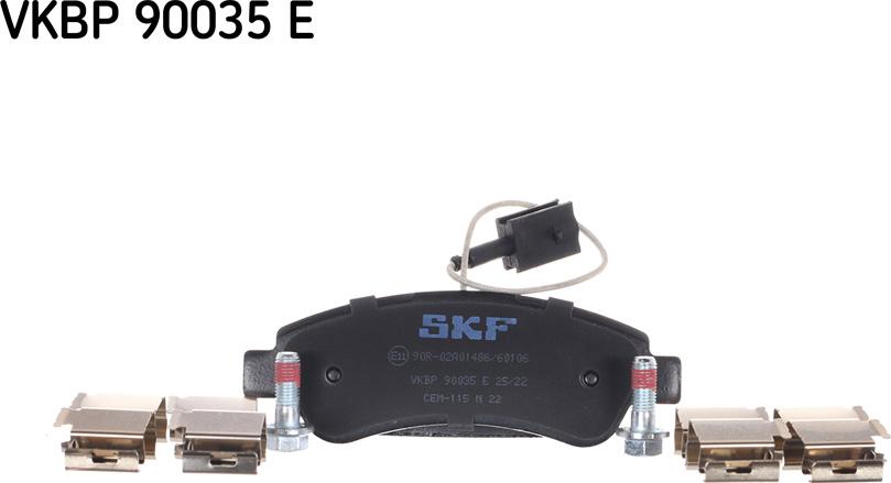 SKF VKBP 90035 E - Bremžu uzliku kompl., Disku bremzes www.autospares.lv