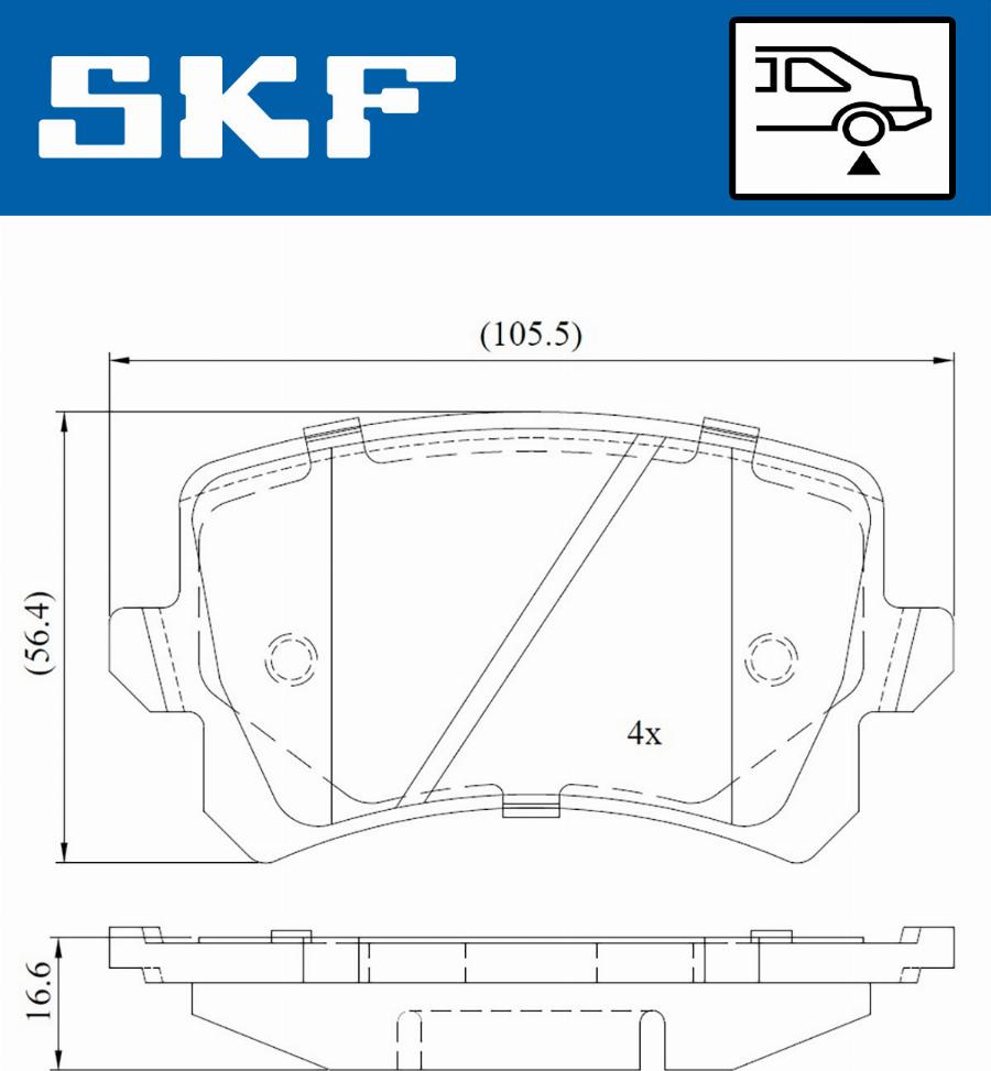 SKF VKBP 90023 - Bremžu uzliku kompl., Disku bremzes autospares.lv