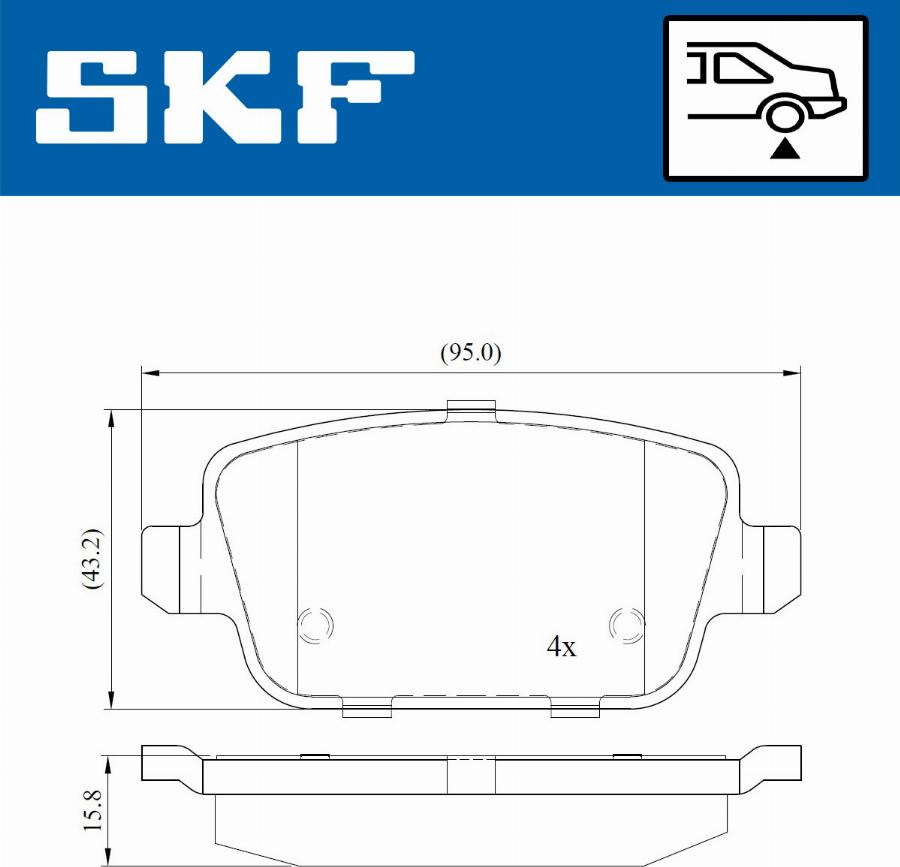 SKF VKBP 90072 - Bremžu uzliku kompl., Disku bremzes autospares.lv