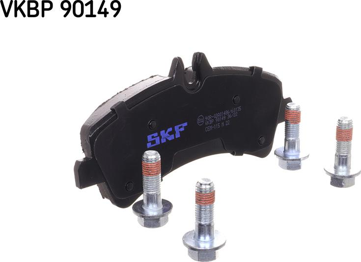 SKF VKBP 90149 - Bremžu uzliku kompl., Disku bremzes www.autospares.lv