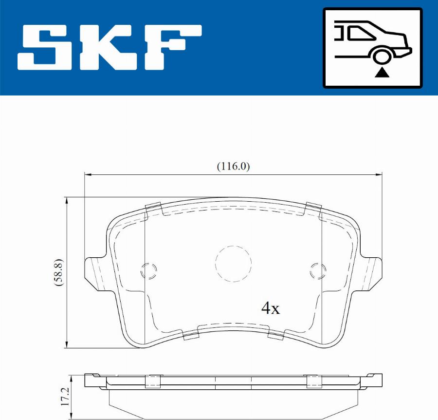 SKF VKBP 90150 - Bremžu uzliku kompl., Disku bremzes www.autospares.lv