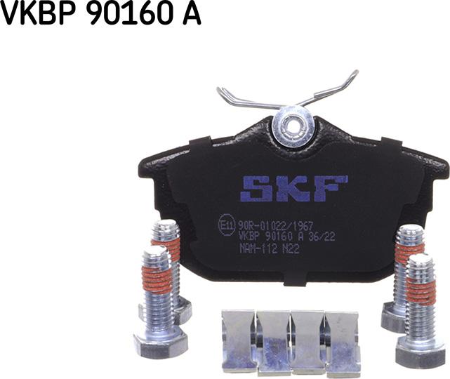 SKF VKBP 90160 A - Bremžu uzliku kompl., Disku bremzes www.autospares.lv