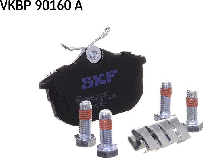 SKF VKBP 90160 A - Brake Pad Set, disc brake www.autospares.lv