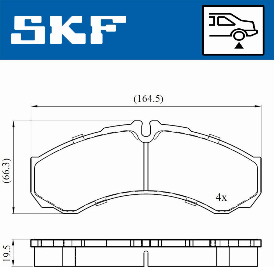 SKF VKBP 90130 - Bremžu uzliku kompl., Disku bremzes www.autospares.lv