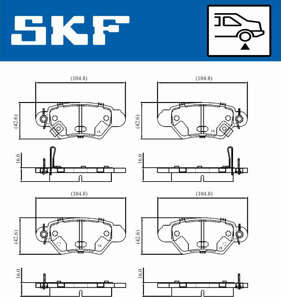 SKF VKBP 90894 A - Тормозные колодки, дисковые, комплект www.autospares.lv