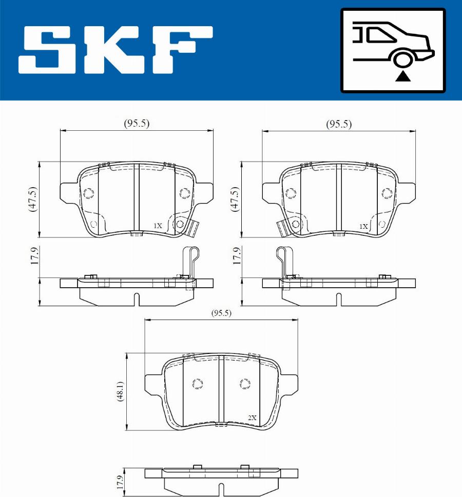 SKF VKBP 90846 A - Bremžu uzliku kompl., Disku bremzes www.autospares.lv