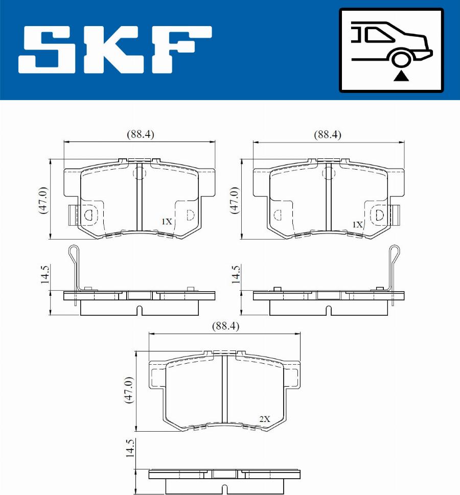 SKF VKBP 90867 A - Bremžu uzliku kompl., Disku bremzes autospares.lv