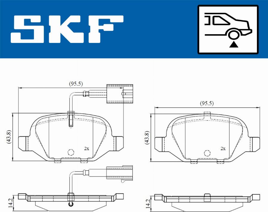 SKF VKBP 90391 E - Bremžu uzliku kompl., Disku bremzes autospares.lv