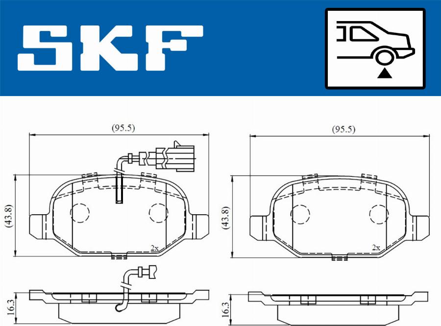 SKF VKBP 90398 E - Bremžu uzliku kompl., Disku bremzes autospares.lv