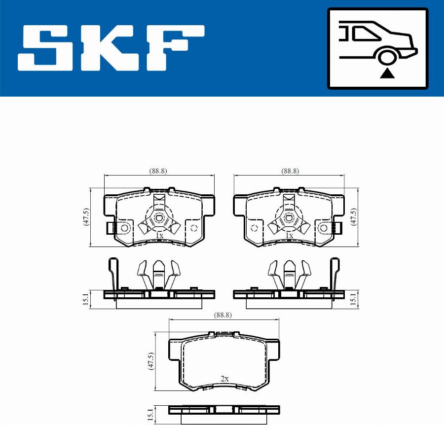 SKF VKBP 90397 A - Bremžu uzliku kompl., Disku bremzes autospares.lv