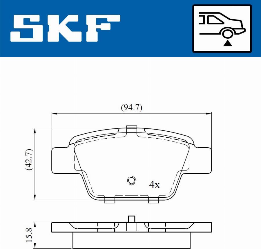 SKF VKBP 90315 - Bremžu uzliku kompl., Disku bremzes autospares.lv