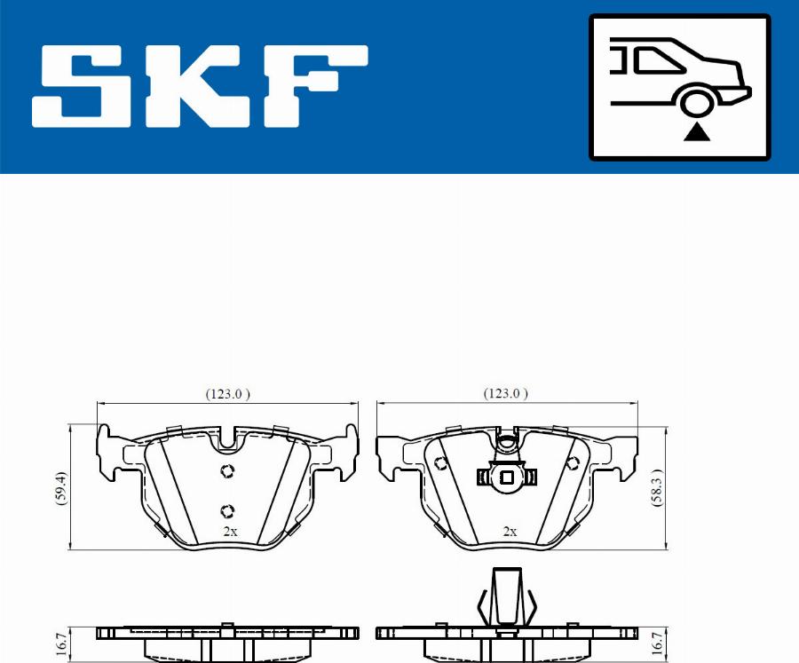 SKF VKBP 90316 - Bremžu uzliku kompl., Disku bremzes www.autospares.lv