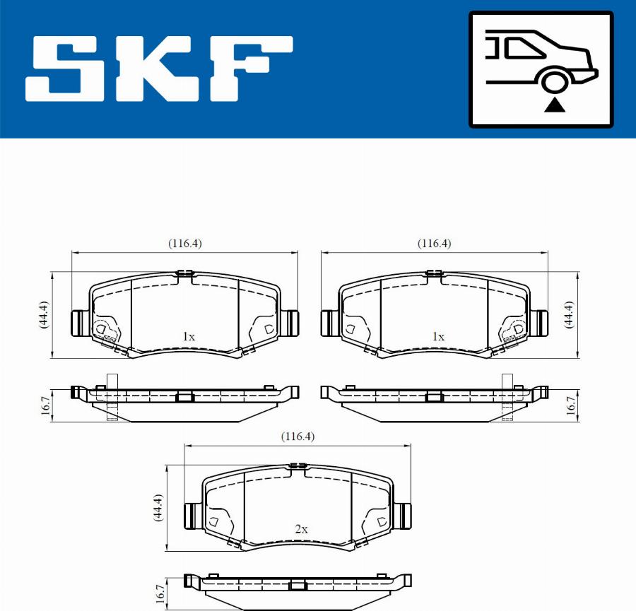 SKF VKBP 90374 A - Bremžu uzliku kompl., Disku bremzes www.autospares.lv