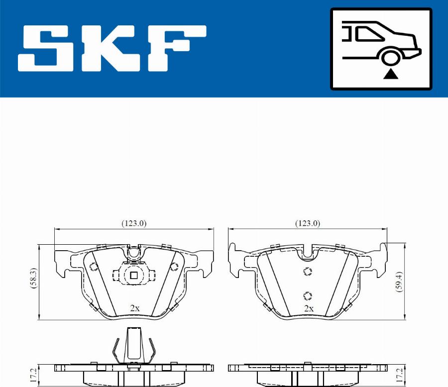 SKF VKBP 90240 - Тормозные колодки, дисковые, комплект www.autospares.lv