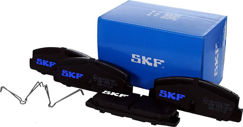 SKF VKBP 90255 - Bremžu uzliku kompl., Disku bremzes www.autospares.lv