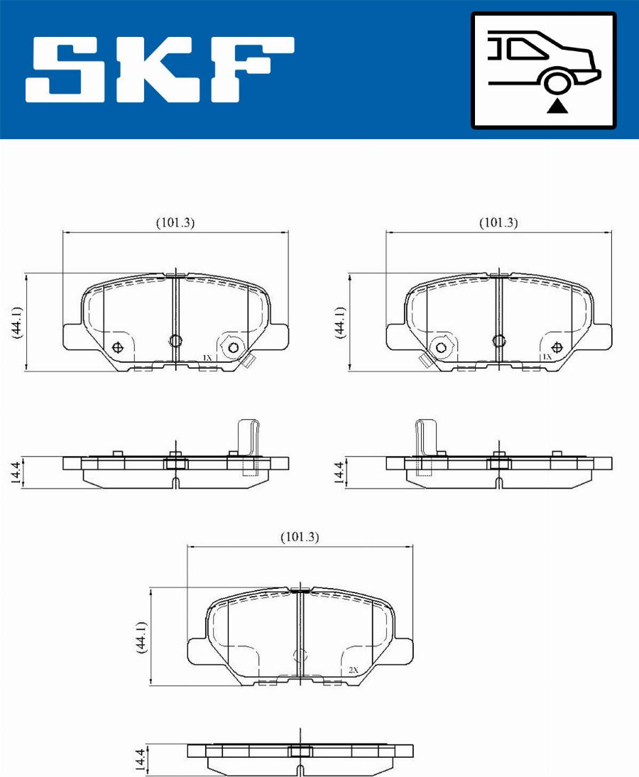 SKF VKBP 90253 A - Bremžu uzliku kompl., Disku bremzes www.autospares.lv