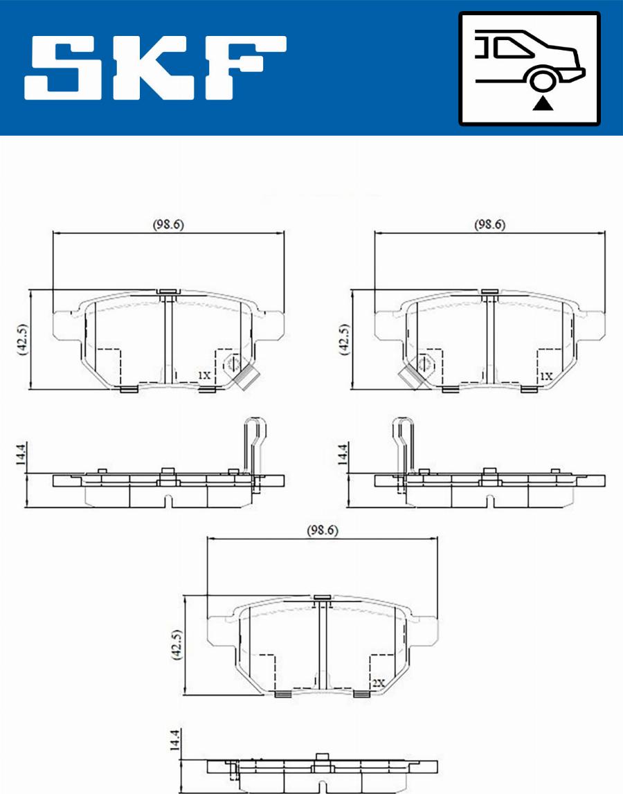 SKF VKBP 90282 A - Bremžu uzliku kompl., Disku bremzes autospares.lv