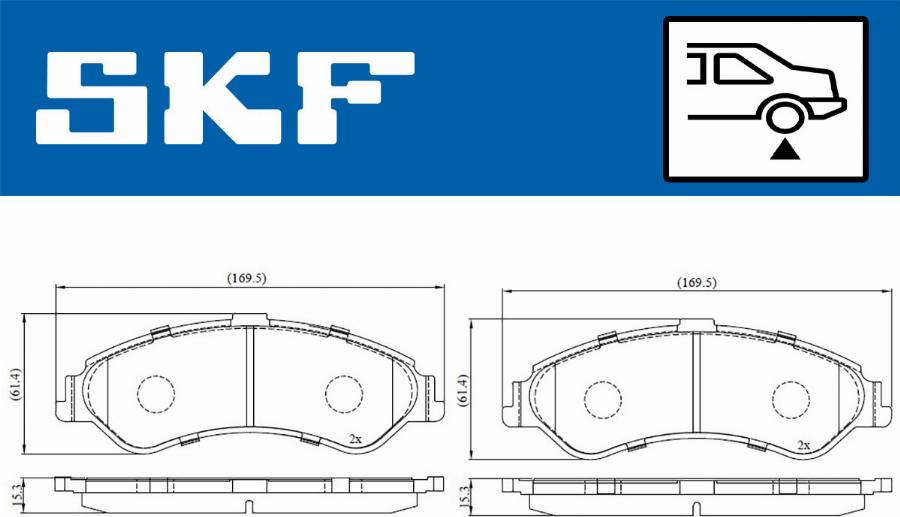 SKF VKBP 90221 - Bremžu uzliku kompl., Disku bremzes www.autospares.lv