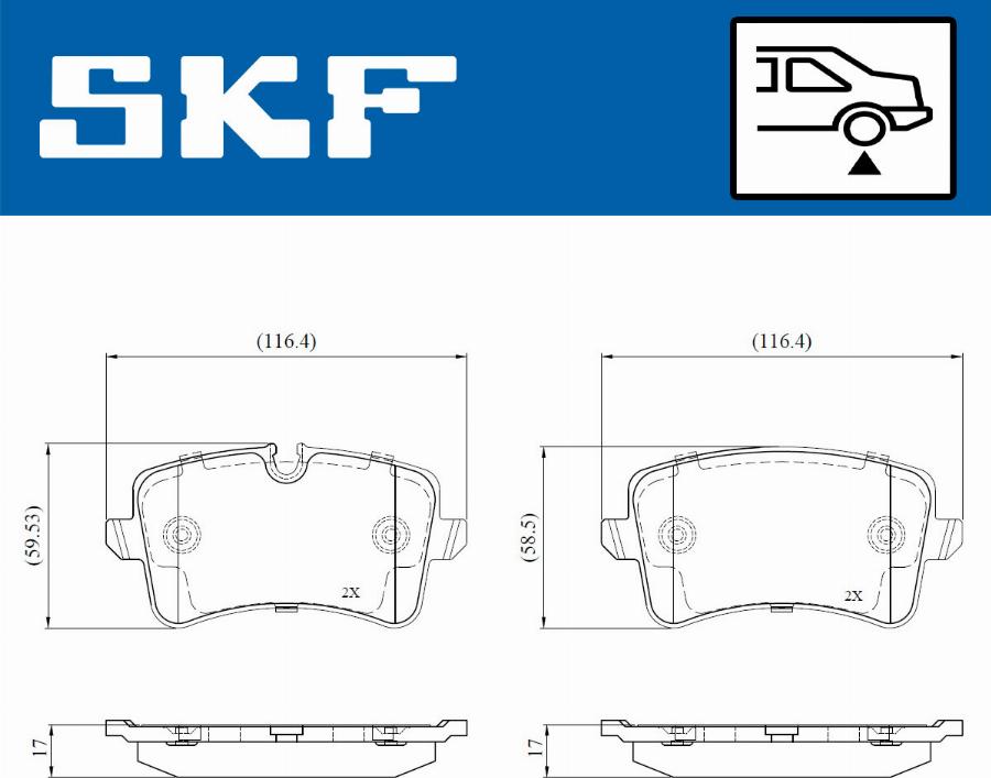 SKF VKBP 90792 E - Bremžu uzliku kompl., Disku bremzes www.autospares.lv