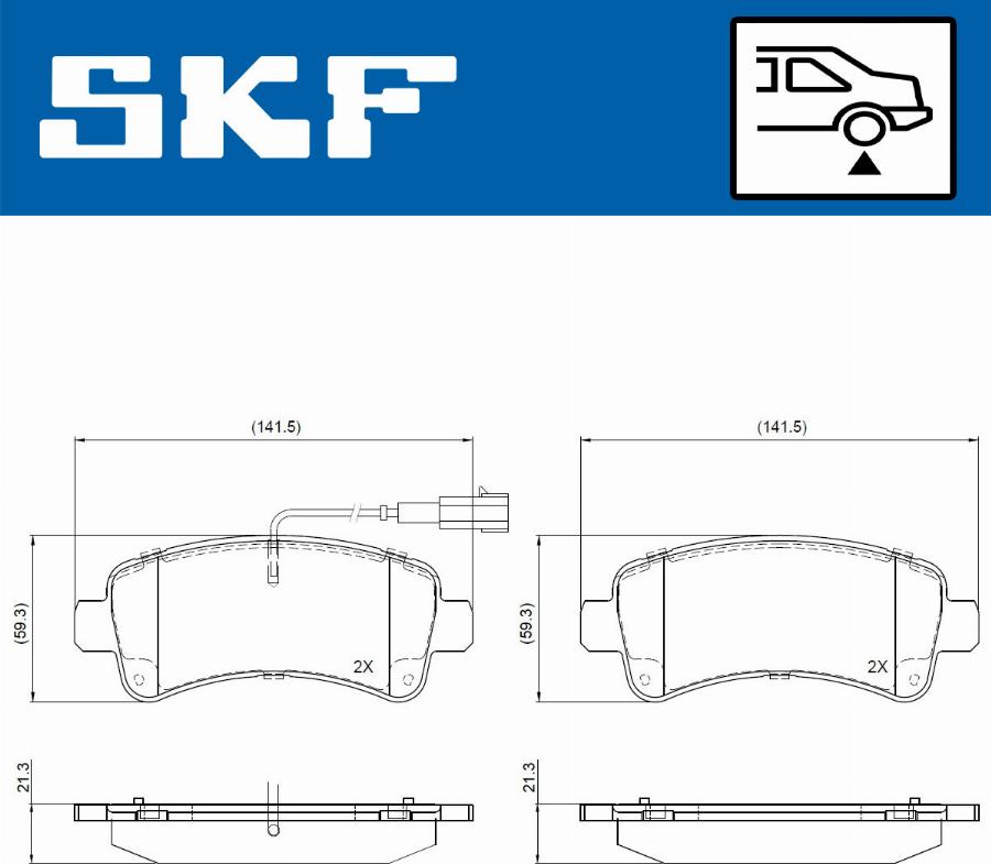 SKF VKBP 90769 E - Bremžu uzliku kompl., Disku bremzes www.autospares.lv