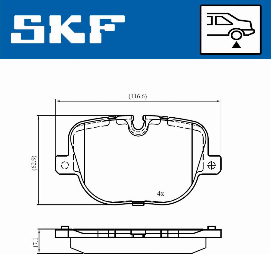 SKF VKBP 90707 - Bremžu uzliku kompl., Disku bremzes www.autospares.lv