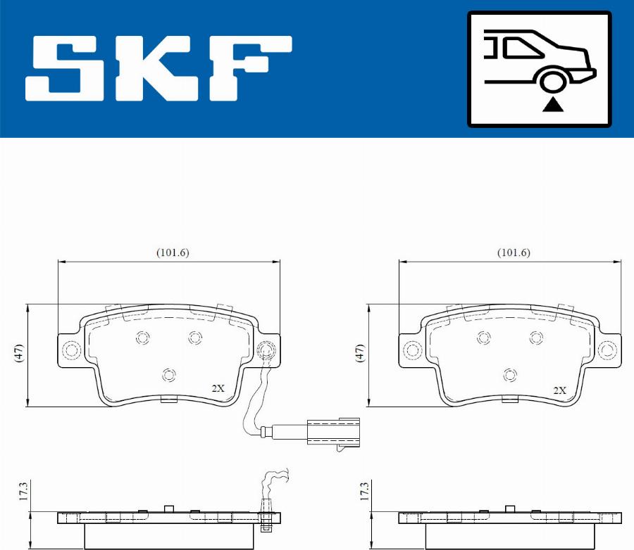 SKF VKBP 90787 E - Bremžu uzliku kompl., Disku bremzes www.autospares.lv