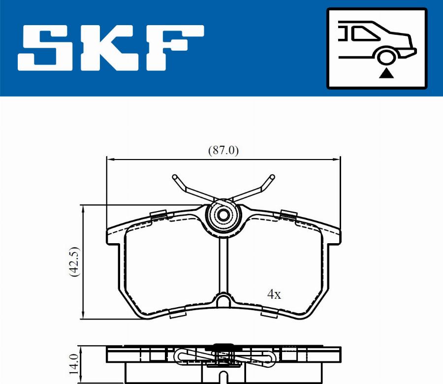 SKF VKBP 90730 - Bremžu uzliku kompl., Disku bremzes www.autospares.lv