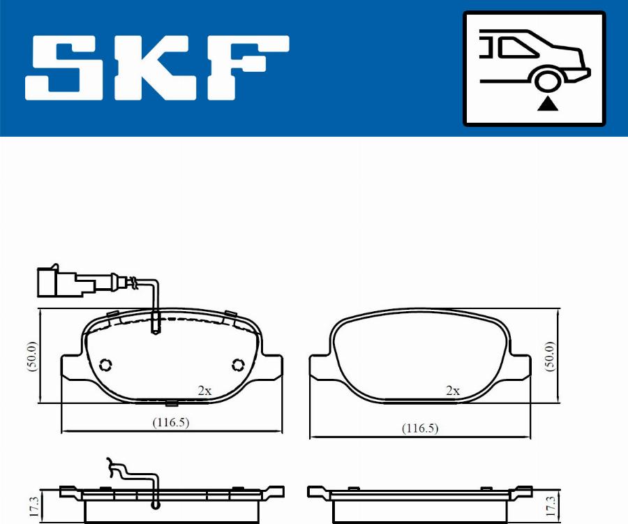 SKF VKBP 91046 E - Bremžu uzliku kompl., Disku bremzes www.autospares.lv