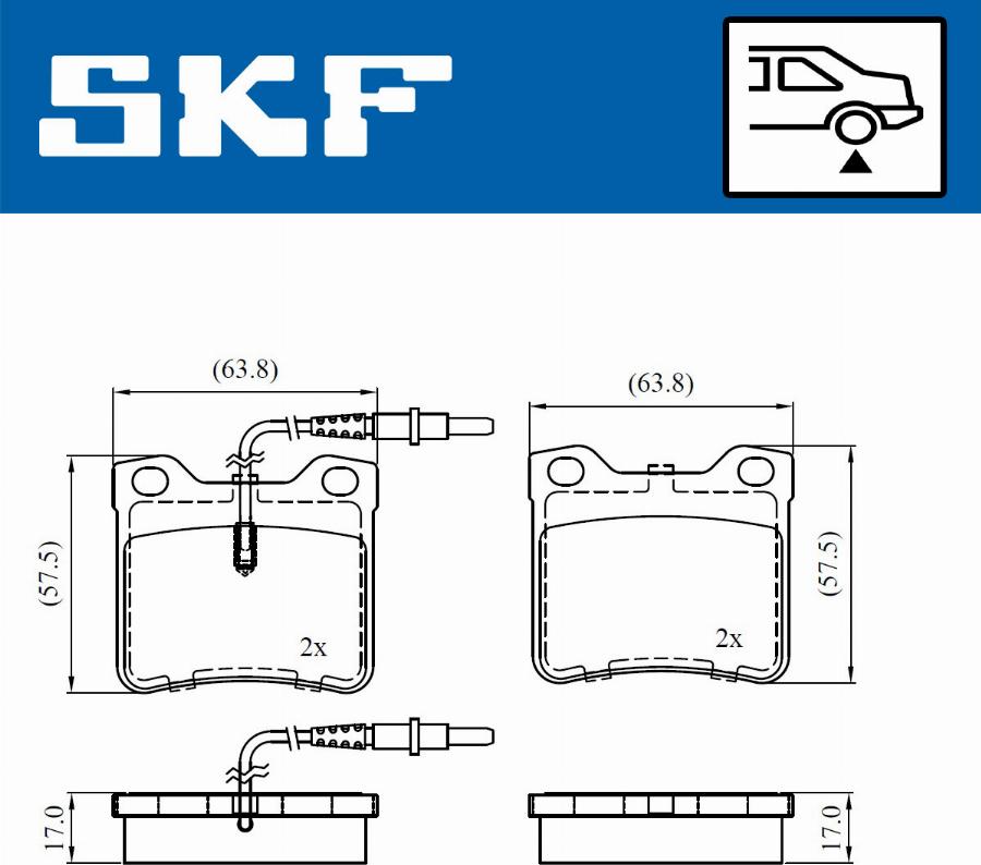 SKF VKBP 91059 E - Bremžu uzliku kompl., Disku bremzes www.autospares.lv