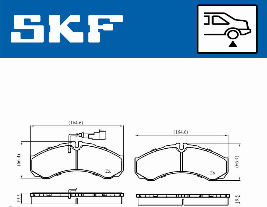 SKF VKBP 91061 E - Bremžu uzliku kompl., Disku bremzes www.autospares.lv