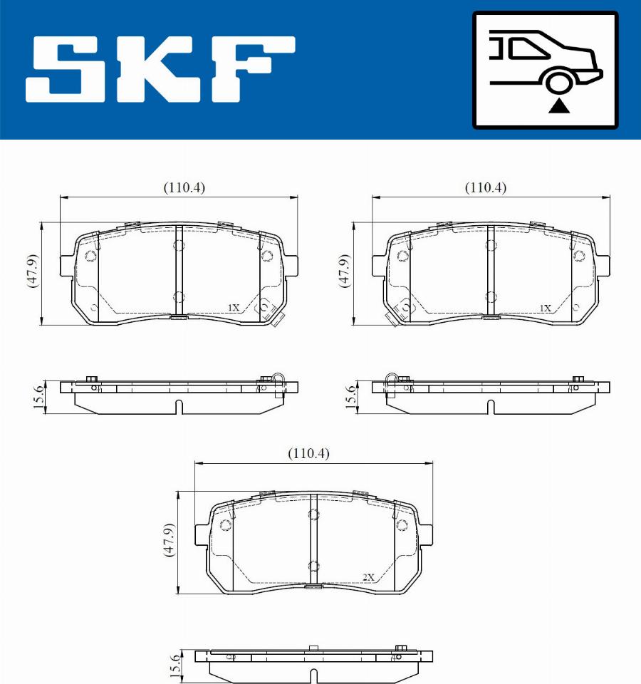 SKF VKBP 91103 A - Bremžu uzliku kompl., Disku bremzes www.autospares.lv