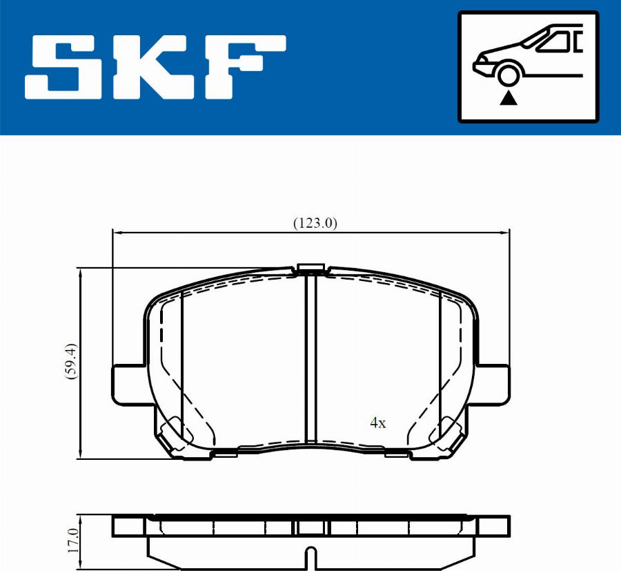 SKF VKBP 80943 - Bremžu uzliku kompl., Disku bremzes www.autospares.lv