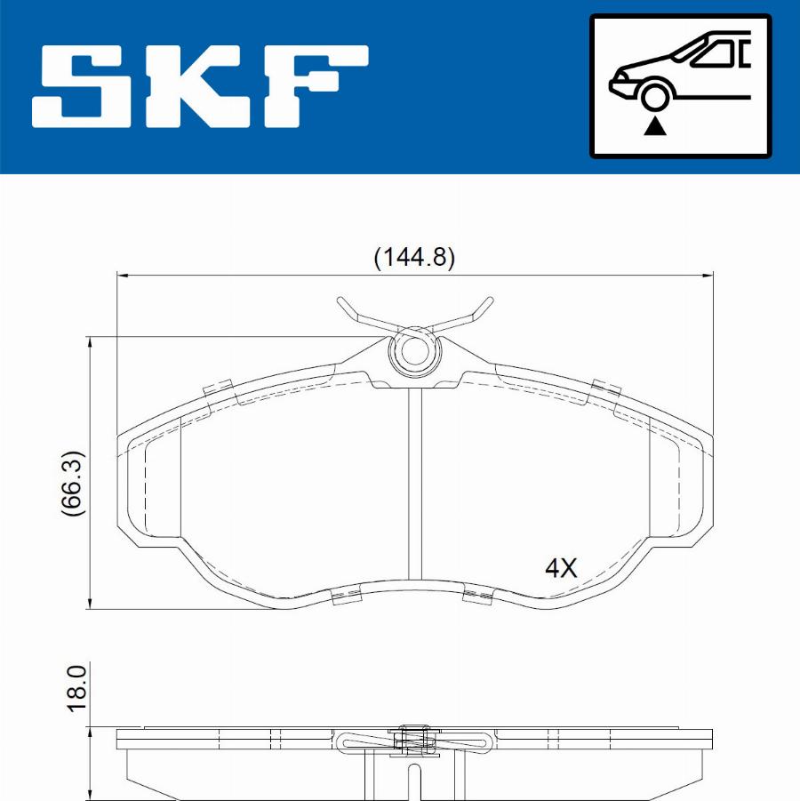 SKF VKBP 80962 - Bremžu uzliku kompl., Disku bremzes www.autospares.lv