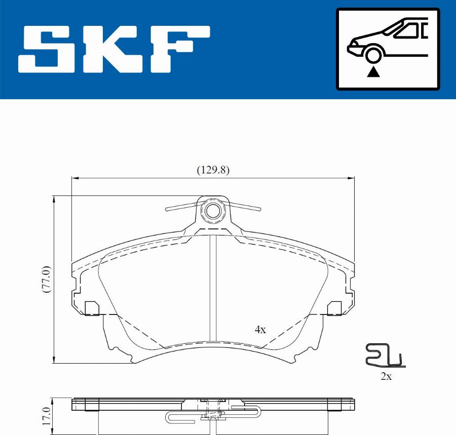 SKF VKBP 80900 A - Bremžu uzliku kompl., Disku bremzes www.autospares.lv