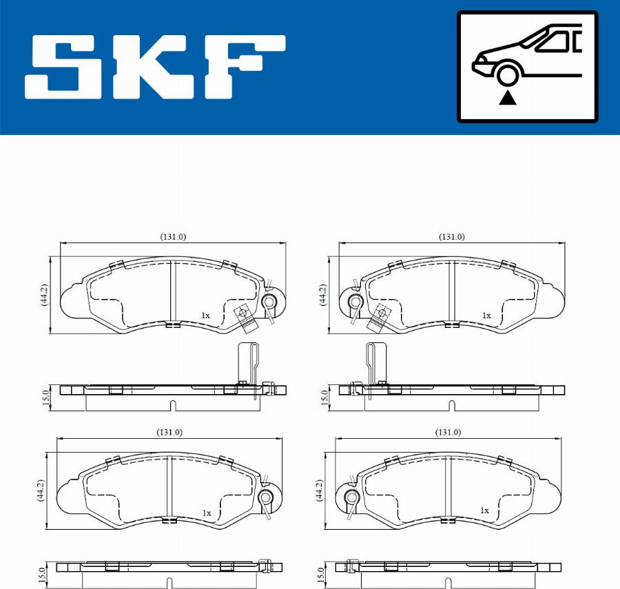 SKF VKBP 80901 A - Bremžu uzliku kompl., Disku bremzes www.autospares.lv