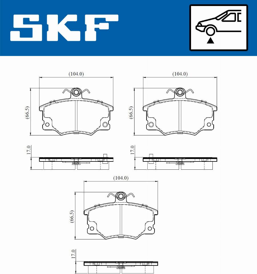 SKF VKBP 80913 A - Brake Pad Set, disc brake www.autospares.lv