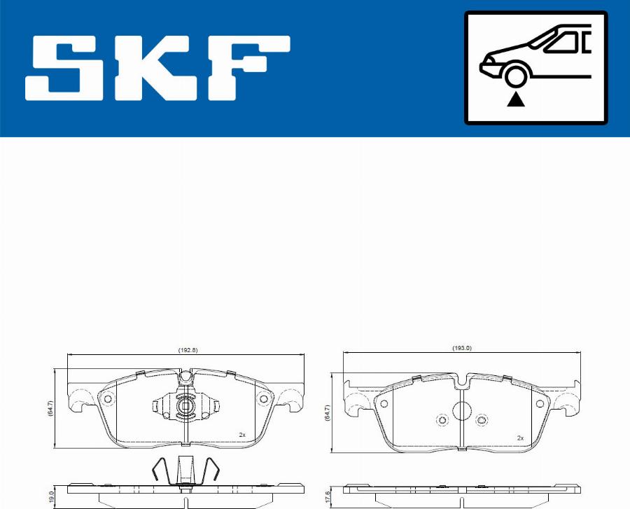 SKF VKBP 80979 - Bremžu uzliku kompl., Disku bremzes www.autospares.lv