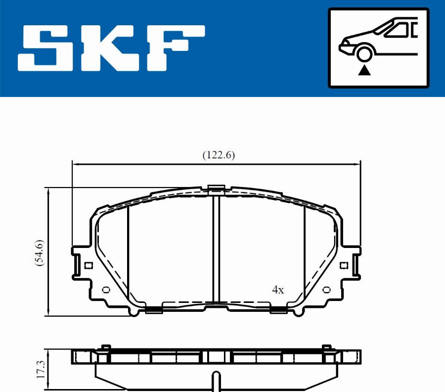 SKF VKBP 80970 - Bremžu uzliku kompl., Disku bremzes autospares.lv