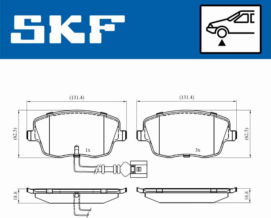 SKF VKBP 80494 E - Тормозные колодки, дисковые, комплект www.autospares.lv