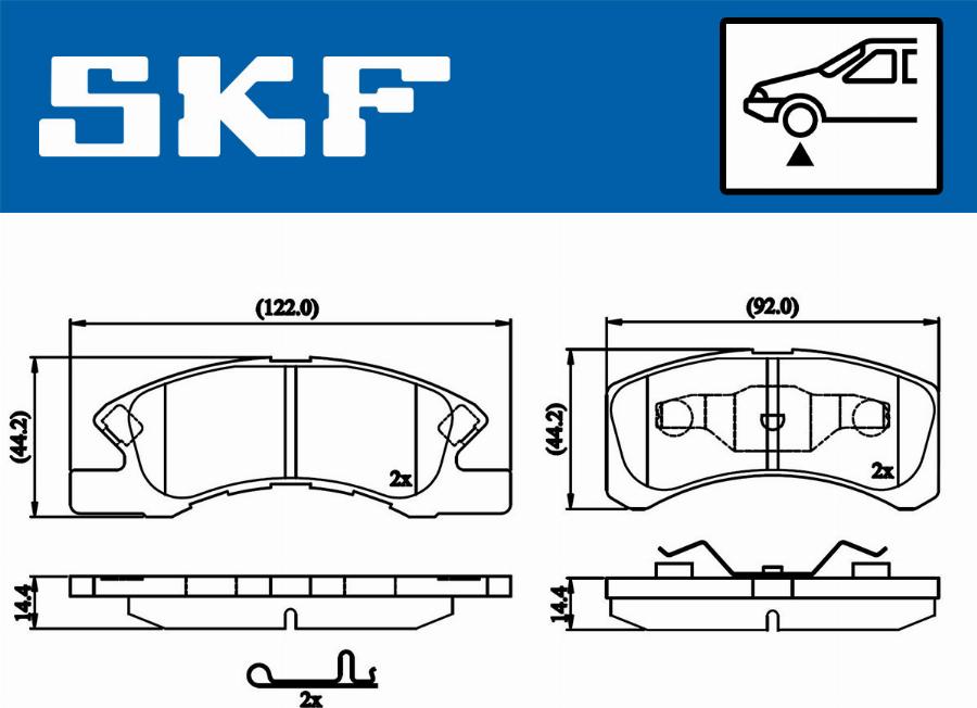 SKF VKBP 80490 A - Bremžu uzliku kompl., Disku bremzes www.autospares.lv