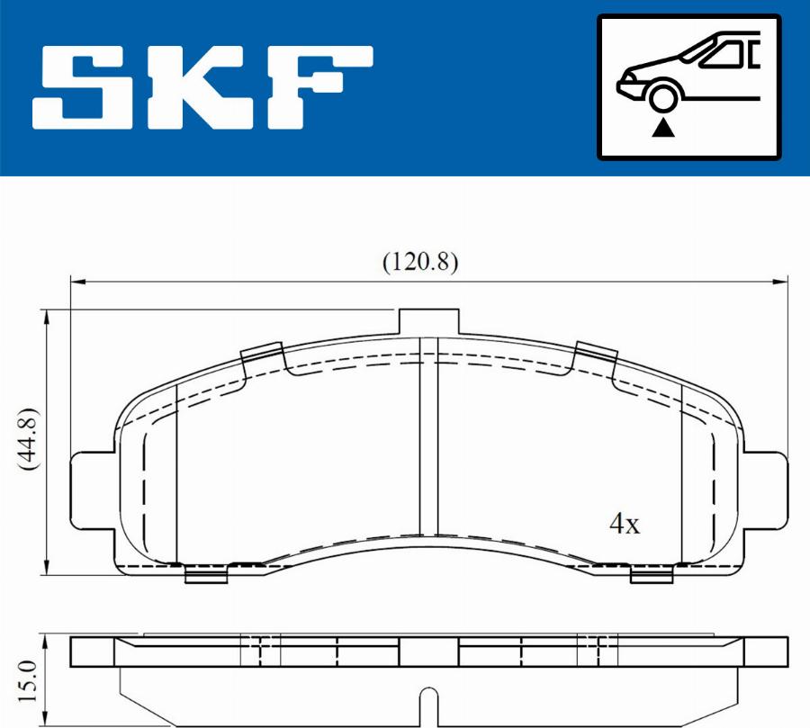 SKF VKBP 80492 - Bremžu uzliku kompl., Disku bremzes autospares.lv