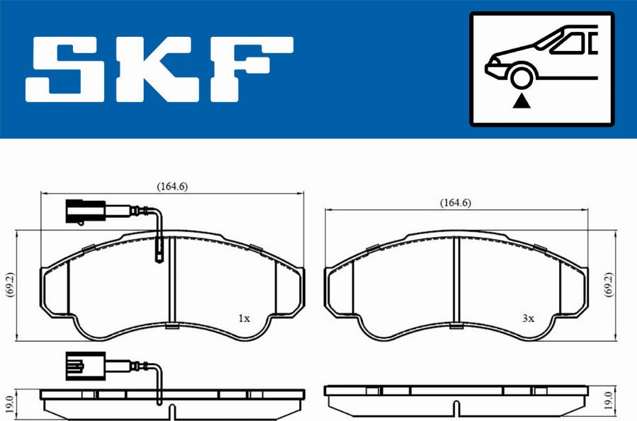 SKF VKBP 80441 E - Bremžu uzliku kompl., Disku bremzes autospares.lv