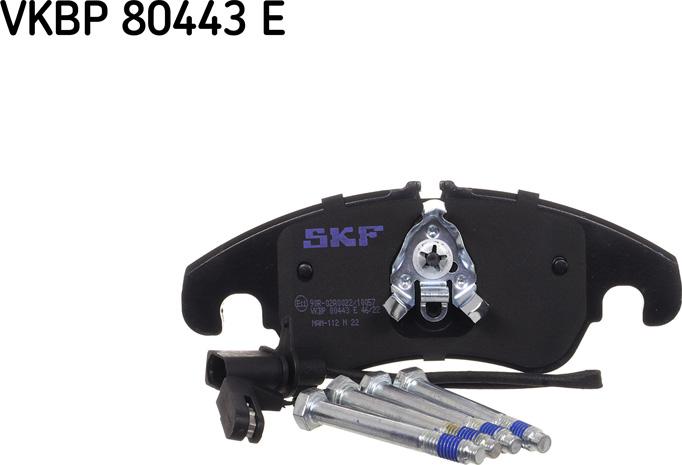 SKF VKBP 80443 E - Bremžu uzliku kompl., Disku bremzes www.autospares.lv