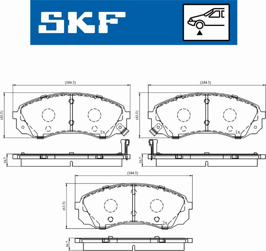 SKF VKBP 80454 A - Bremžu uzliku kompl., Disku bremzes www.autospares.lv